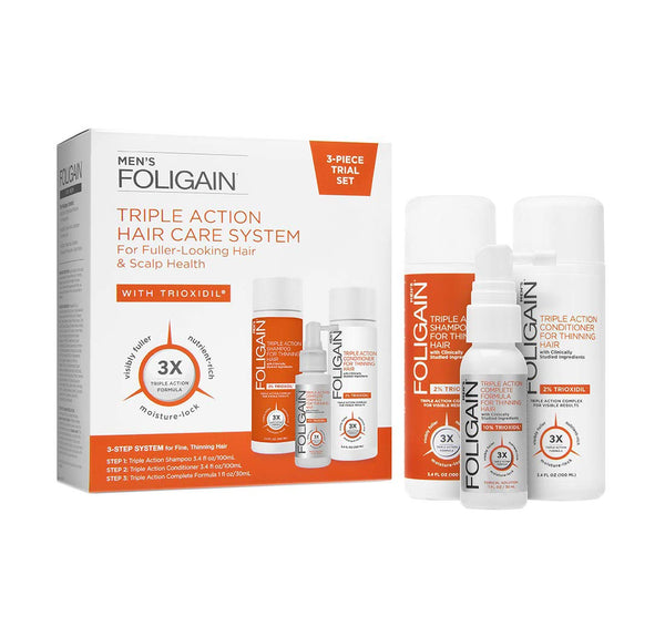 Foligain Triple Action Hair Loss System For Men with 10% Trioxidil