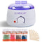 Wax Warmer for Hair Removal, Professional Waxing Kit for Facial Bikini Area Armpit Hot Wax Heater Kit－with 4 Packs Hard Wax & 10Pcs Spatulas Body Waxing Spa Painless at Home Wax Kit for Women and Men