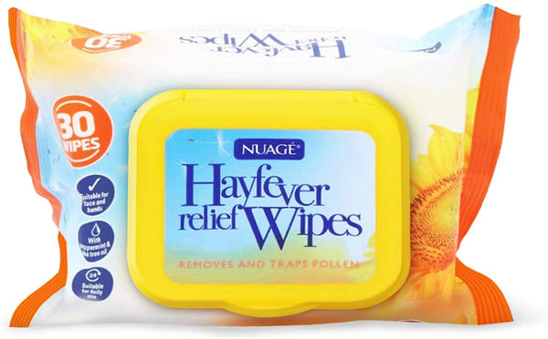 NUAGE ® HAYFEVER RELIEF WIPES, RESEALABLE PACK