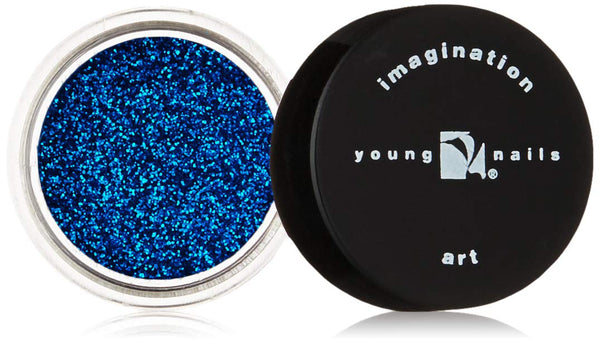 Young Nails False-Nail Glitter, Western Blue, 0.25 Ounce
