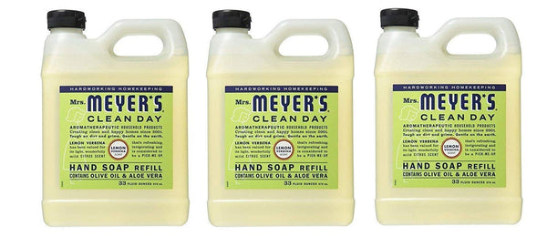 Mrs. meyer's clean Day Liquid Hand Soap Refill, 33 Oz (Lemon Verbena, Pack - 3)