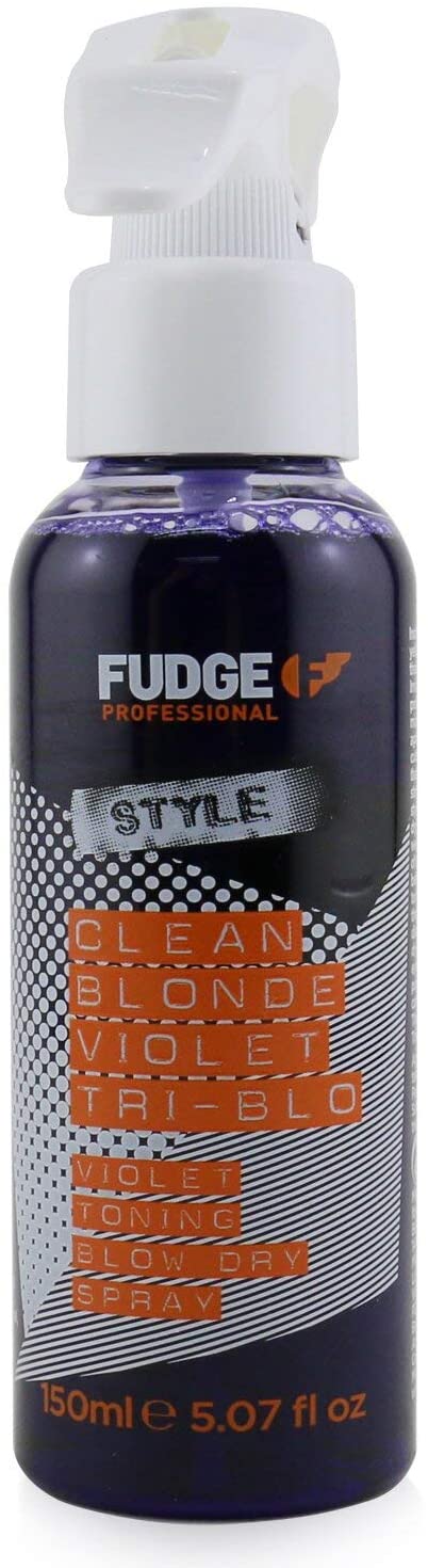 Fudge Professional Clean Blonde Violet Tri-Blo Blow-Dry Heat Protection Spray for Blonde Hair 150 ml