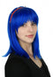 Prettyland King-Blue matt Natural static-free Mid-Length Straight Heat-Resistant Wig with Bangs for Daily Life C787