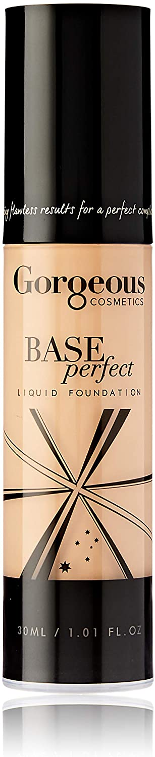 Liquid Foundation Gorgeous Cosmetics Base Perfect oil free silicon based contains Vitamin A and E High pigment Buildable coverage Medium coverage Airless pump bottle 1 Fluid ounce Shade 3N