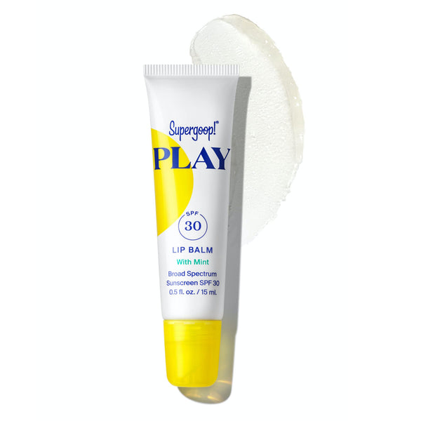 Supergoop! PLAY Lip Balm SPF 30 with Mint, 0.5 fl oz - Reef Safe, Broad Spectrum SPF Lip Balm with Hydrating Honey, Shea Butter, & Sunflower Seed Oil - Clean ingredients - Great for Active Days