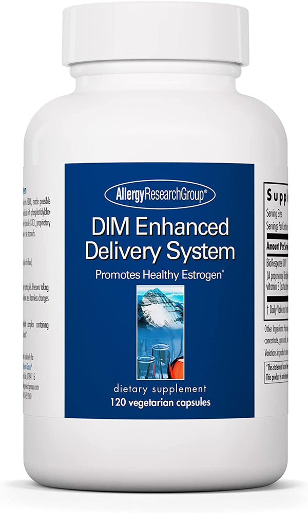 Allergy Research Group - DIM Enhanced Delivery System - Hormone Balance, Men, Women - 120 Vegetarian Capsules