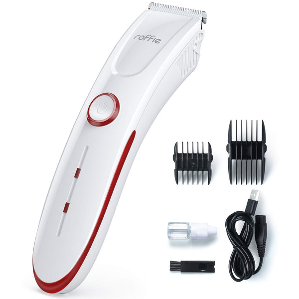 ROFFIE Hair Clippers, Cordless Rechargeable Hair Trimmer&Grooming Kit Used by Professionals-4 Hour Long Life Battery,with Titanium and Ceramic Blades