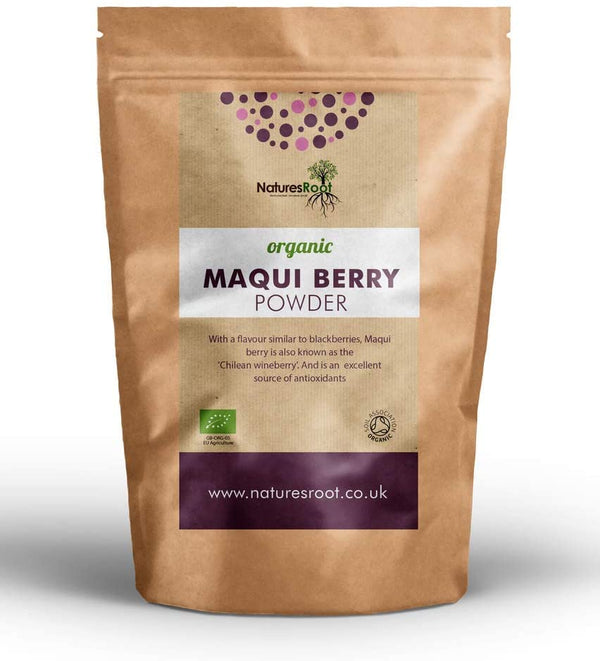 Natureýýýs Root Organic Maqui Berry Powder 60g - Antioxidant Superfruit | Energy & Immunity Booster | Raw Berry Powder | Chilean Wineberry Powder