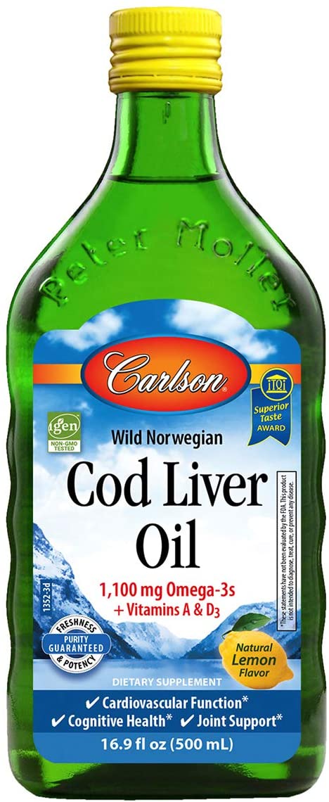 Carlson Labs Cod Liver Oil Liquid 500ml Lemon