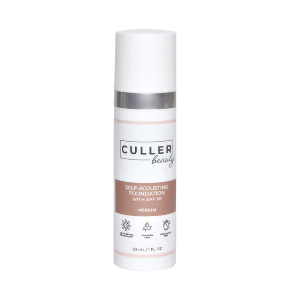 CULLER BEAUTY Self Adjusting Foundation with SPF 50 Skin Protection, Instantly Match Your Skin Tone (Medium)