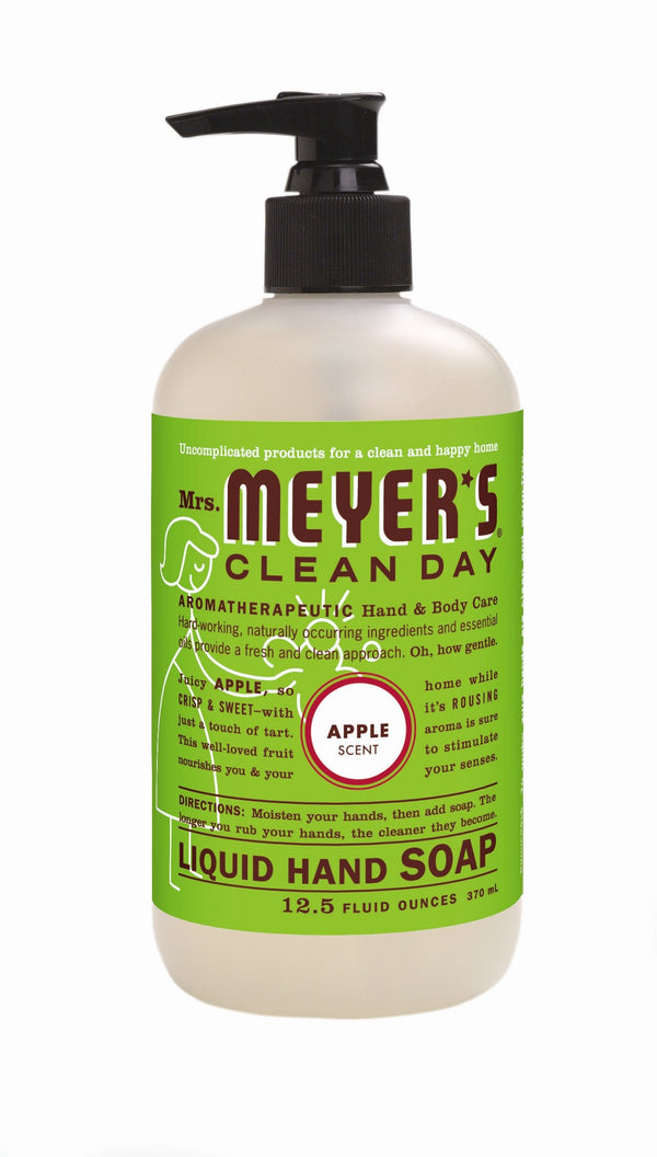 Mrs. MEYER'S CLEAN DAY Hand Soap Liquid, Apple, 12.5 Fl Oz (Pack of 6)