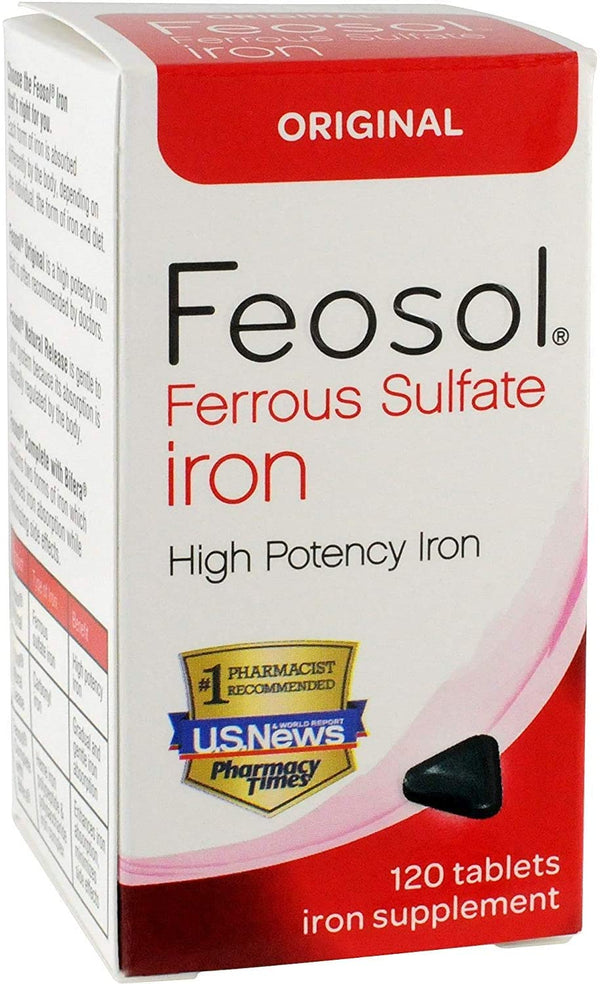 Feosol Original Ferrous Sulfate Iron Supplement , 120 CT (Pack of 3)