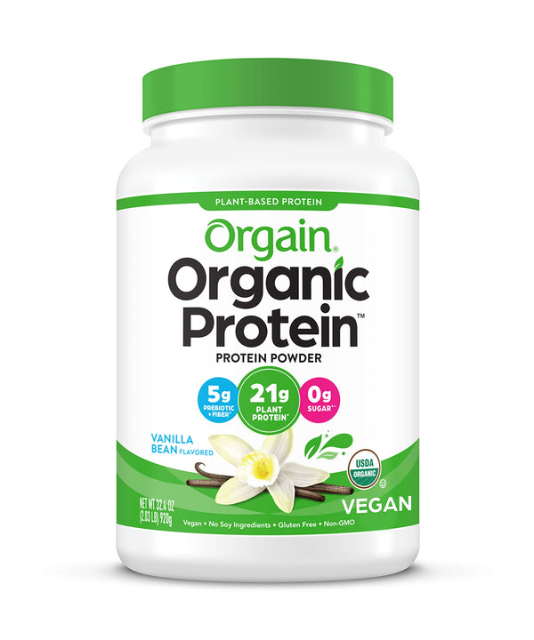 Orgain, Organic Protein Plant Based Powder, Sweet Vanilla Bean, 2.03 lbs (920 g)