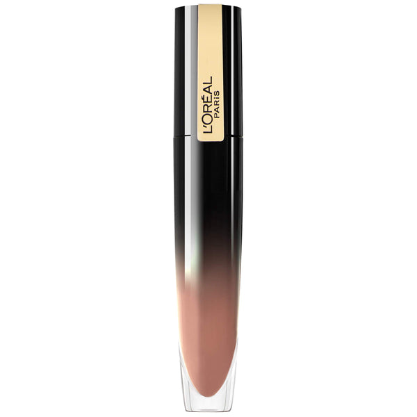 L'Oreal Paris Makeup Brilliant Signature Shiny Lip Stain, High Impact Glossy/Shiny Finish with a Lightweight Feel, Be Determined,   0.21 fl. oz.