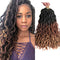 7Packs/Lot Goddess Faux Locs Crochet Hair 20 Inch Soft Gypsy Loc Wavy Crochet Braids Curly Wavy Twist Braiding Dreadlocs Synthetic Hair Extensions (T1B/30/27#)