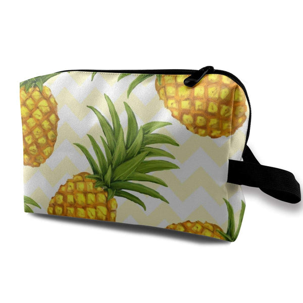 NEPower Pineapple Pattern Women's Small Cute Make Up Pouch For Purse Makeup Brushes Bag Mini Travel Cosmetic Bag