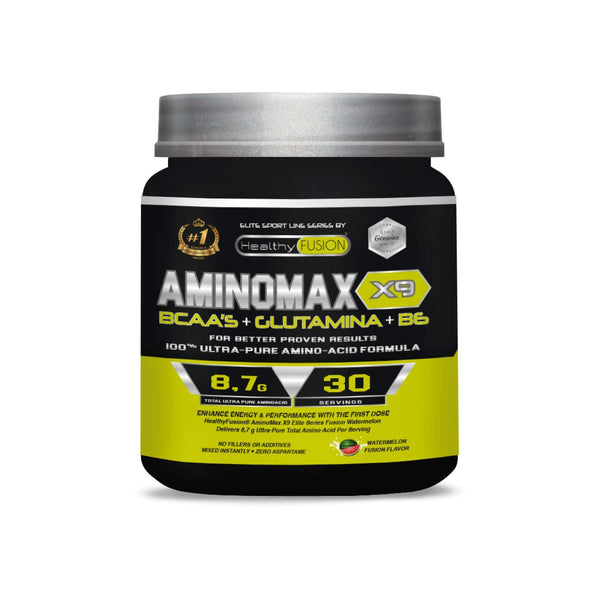 Amino Acids BCAA's | Pure branched Chain Essential Amino acids (BCAA´s) + glutamine + Vitamin B6 | Increase Your Muscle Mass and Speed up Recovery | Watermelon Flavour | 30 Servings