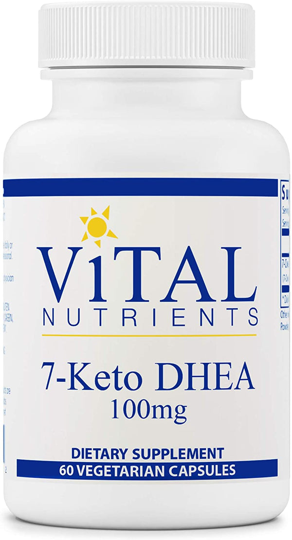 Vital Nutrients - 7-Keto DHEA - Natural Metabolite Supporting Healthy Resting Metabolic Rate (RMR) - Supports Healthy Weight Management - 60 Vegetarian Capsules per Bottle - 100 mg