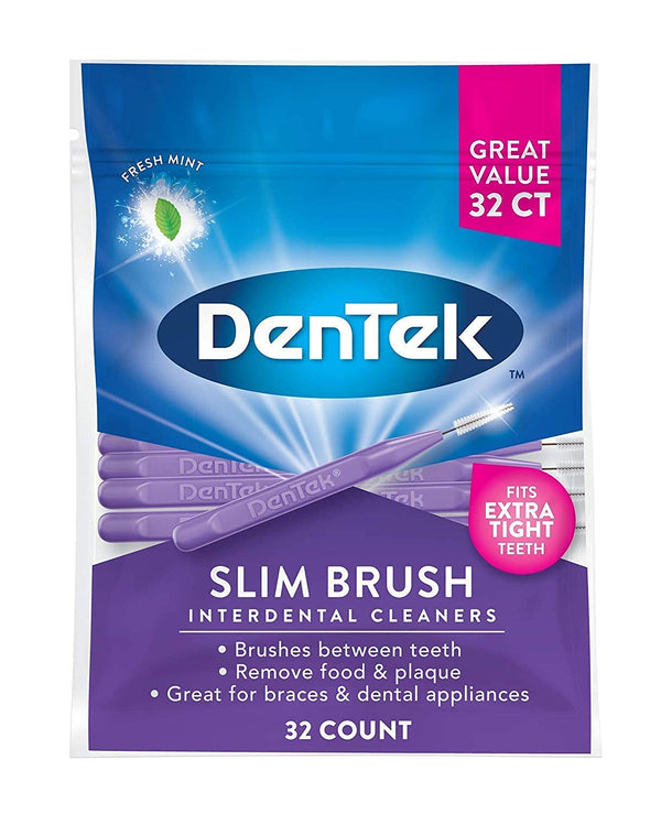 Dentek Dentek Slim Brush Cleaners, 32 Each (Pack of 4)