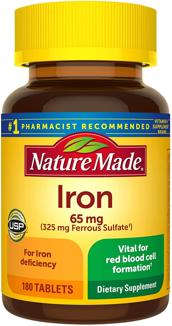Nature Made Iron 65 mg Tablets 180 ea
