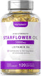 Starflower Oil/Borage Oil 1000mg | 120 Softgels | High Strength GLA + Vitamin B6 for Regulation of Hormonal Activity | Non-GMO, Gluten Free Supplement