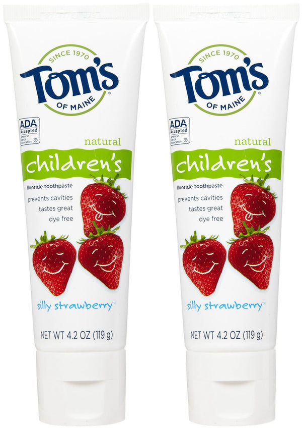 Tom's of Maine Anticavity Fluoride Children's Toothpaste - 4.2 oz - Silly Strawberry - 2 pk