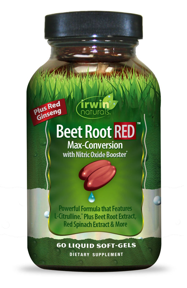 Beet Root RED by Irwin Naturals, Cardio Health and Performance, 60 Liquid Softgels