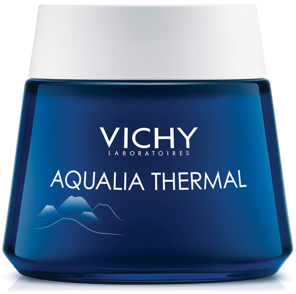 Vichy Aqualia Thermal Night Spa Cream and Face Mask with Hyaluronic Acid, Dermatologist Recommended to Replenish Skin with Hydration & Moisture, Paraben-Free