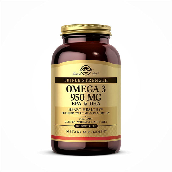 Solgar Omega-3 EPA & DHA, Triple Strength, 950 mg, 100 Softgels