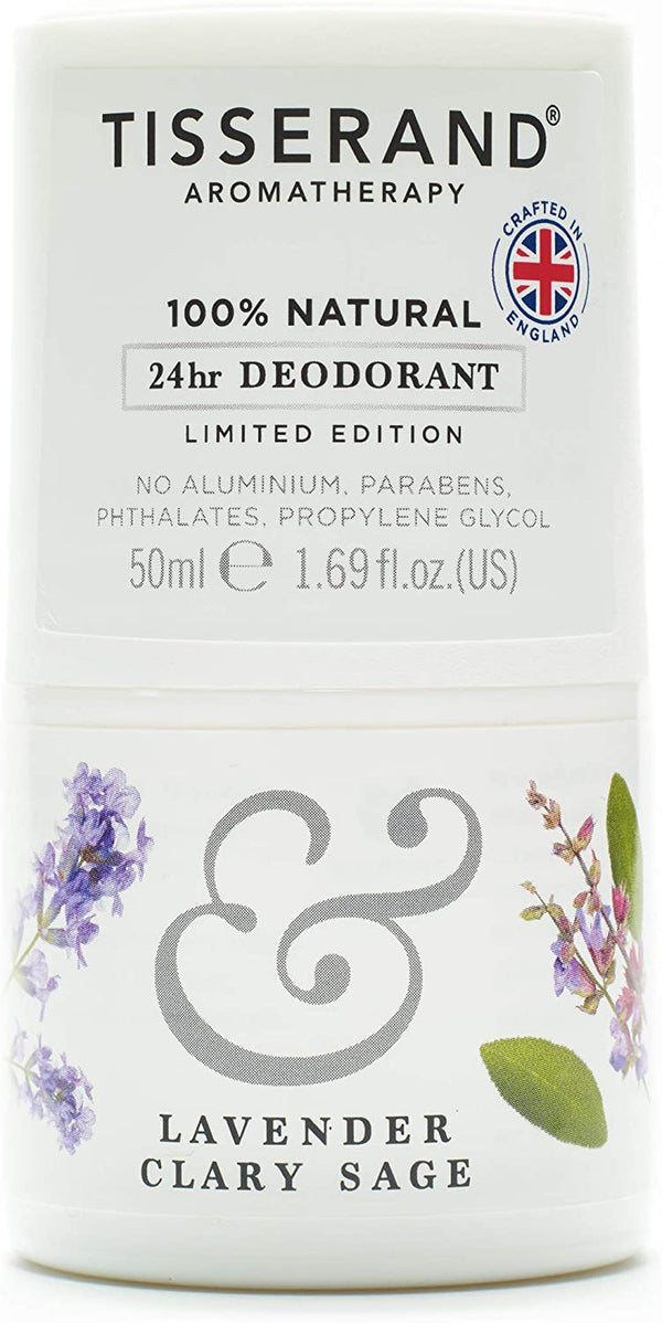 Tisserand Aromatherapy Lavender & Clary Sage Deodorant, 50 ml, TD455
