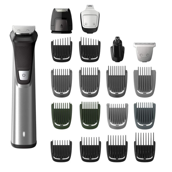 Philips Norelco MG7750/49 Multigroom Series 7000, Men's Grooming Kit with Trimmer for Beard, Head, Body, and Face - No Blade Oil Needed, Silver