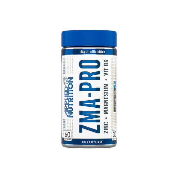 Applied Nutrition ZMA Pro Zinc, Magnesium, Vitamin B6 Contributes to Normal Testosterone Levels Supports Functioning of Nervous System and Muscle Reduces Fatigue - 60 Capsules 50g - 30 Servings