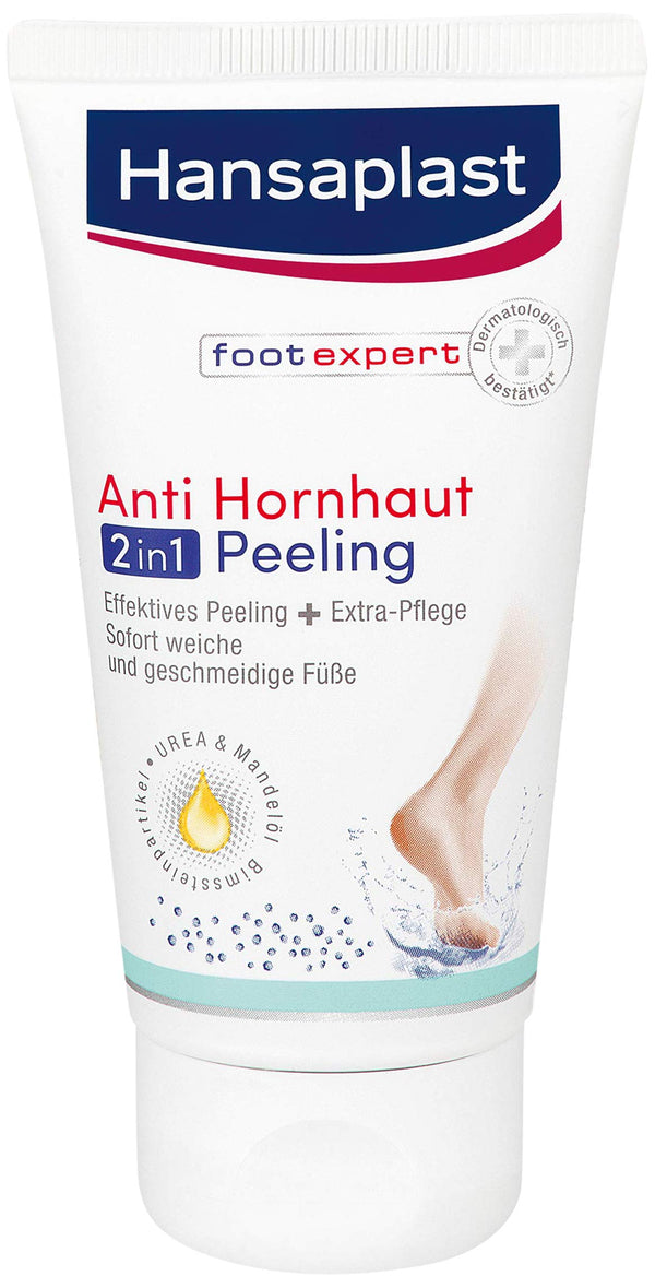 Hansaplast Anti Callus 2-in-1 Peeling 1 Pack (75 ml), Callus Removal with Pumice Stone and Mountain Salt, Foot Scrub for Immediate Velvety Soft Feet