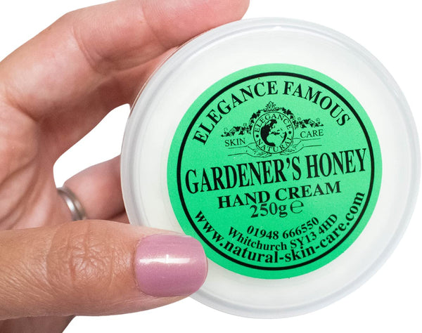 Gardeners Honey Hand Cream 250g as Recommended by BBC Gardeners World 2021 Made by Elegance Natural Skin Care MULTI AWARD WINNING