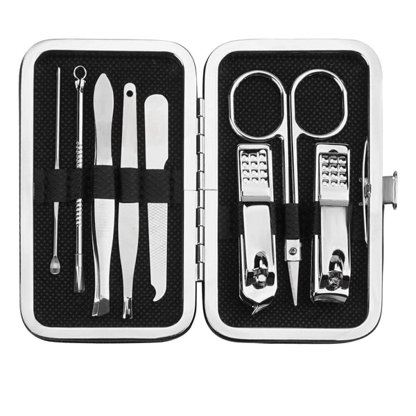 Nail Clippers Manicure Set, Stainless Steel Professional 8 in 1 Pedicure Kit with Luxurious Portable Case Nail Care Kit Manicure Pedicure Grooming Kit Suitable for Home Travel use