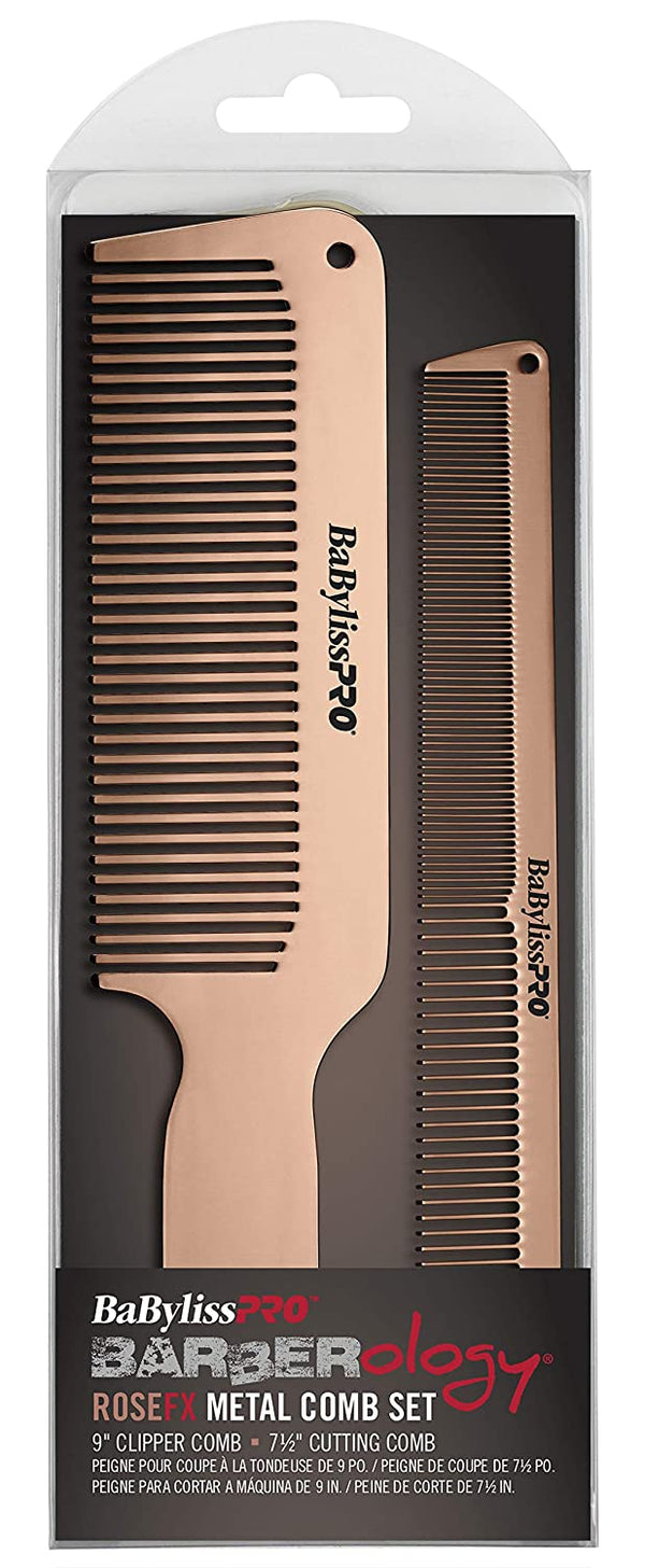 BaBylissPRO Metal Comb Duo, Rose Gold