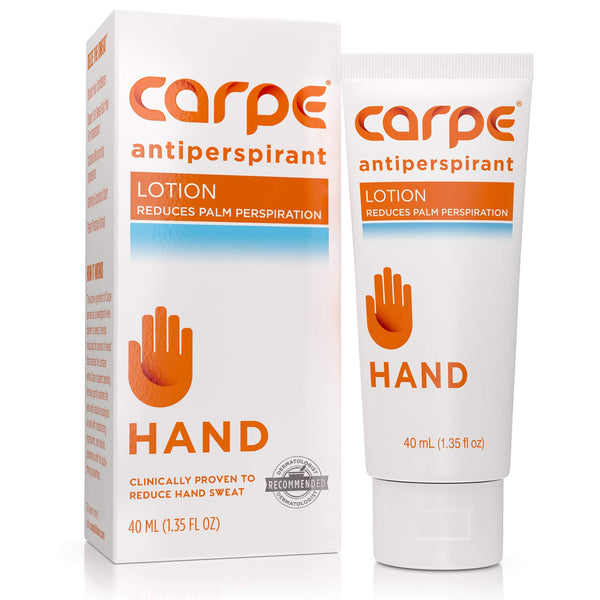Carpe Antiperspirant Hand Lotion, A dermatologist-recommended, non-irritating, smooth lotion that helps stops hand sweat, Great for hyperhidrosis