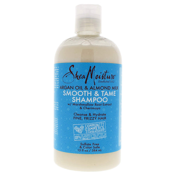 Shea Moisture Argan Oil & Almond Milk Smooth & Tame Shampoo for Unisex - 13 oz