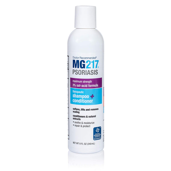 MG217 Psoriasis 3% Salicylic Acid Therapeutic 2 in 1 Shampoo and Conditioner - 8 oz Bottle