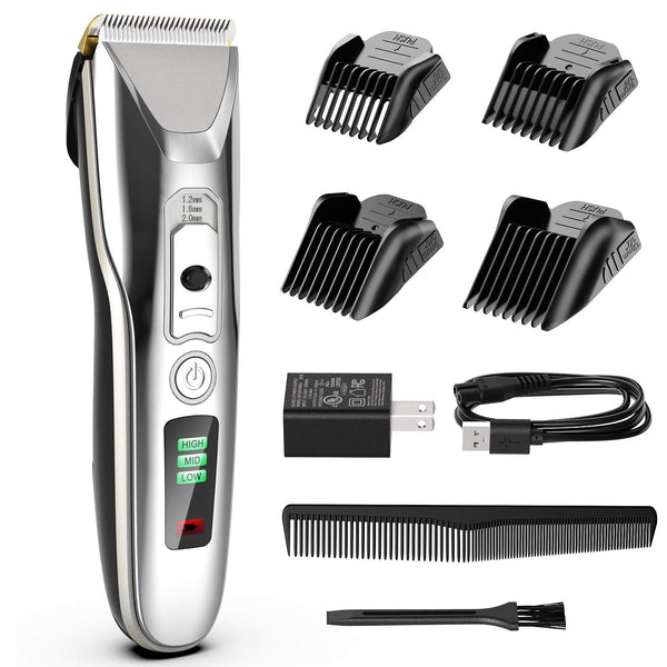 Paubea Hair Clippers for Men - Cordless Ceramic Blade Mens Hair Trimmer Beard Trimmer Hair Cutting & Grooming Kit Rechargeable