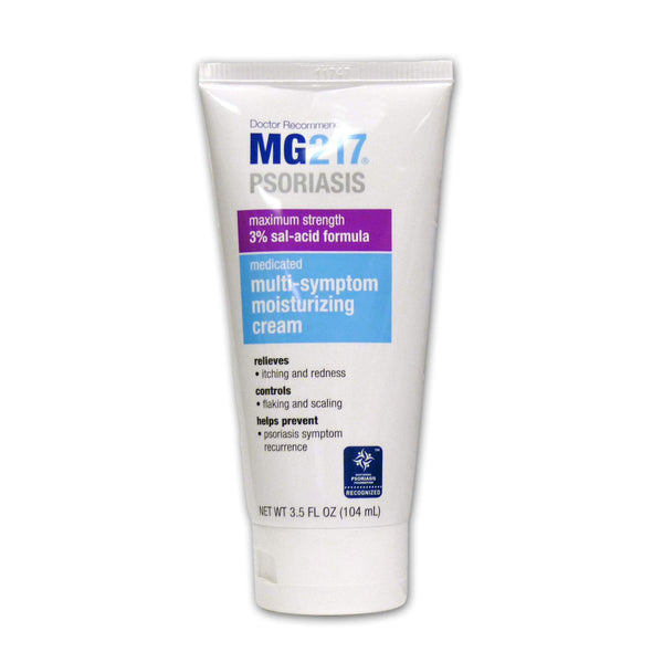 MG217 Medicated Moisturizing Psoriasis Cream With 3% Salicylic Acid - 3.5 oz Tube