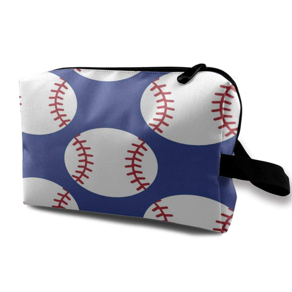 NEPower Baseball Sport Ball Women's Small Cute Make Up Pouch For Purse Makeup Brushes Bag Mini Travel Cosmetic Bag