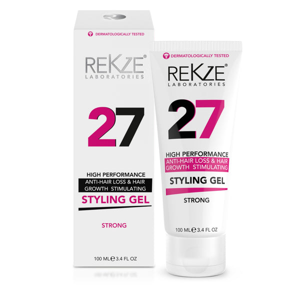 REKZE 27 Anti-Hair Loss & Hair Growth Stimulating Styling Gel Strong, Breakthrough With Capixyl, Argan Oil, Caffeine, Keratin, Proline For Men & Women, Strengthens Hair, Reduces Breakage