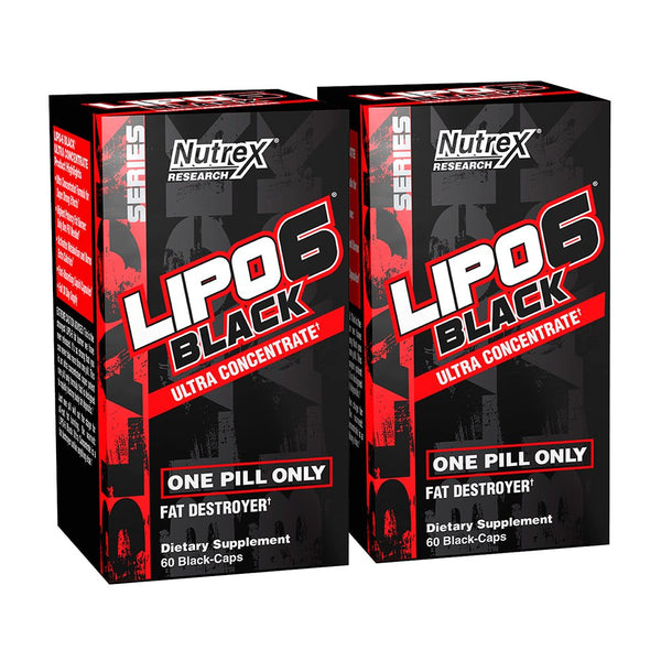 Nutrex Research Lipo-6 Black Ultra Concentrate | Thermogenic Energizing Fat Burner Supplement, Increase Weight Loss, Energy & Intense Focus, Black, 120 Count