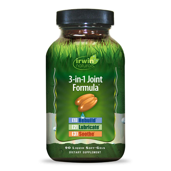 Irwin Naturals 3-in-1 Joint Formula - Powerful Joint Support Supplement with Glucosamine, Chondroitin, Turmeric & Boswellia - 90 Liquid Softgels