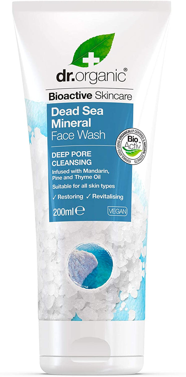 DR ORGANIC Dead Sea Mineral Face Wash, 200 ml