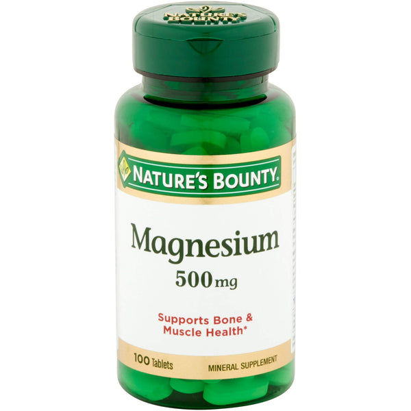 Nature's Bounty Magnesium 500 mg, 100 Tablets