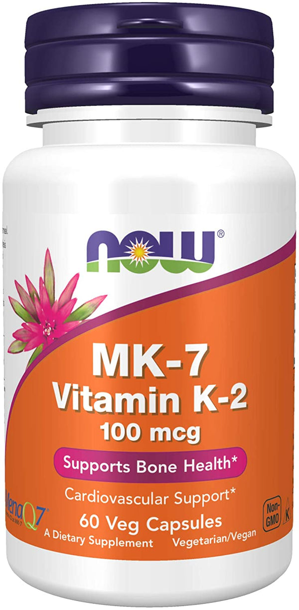 Now Foods, K2, Mk-7 Vitamin K-2, 100 Mcg, 60 Veg caps