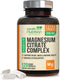 High Potency Magnesium Citrate Capsules 1000mg - Gentle Complex for Max Absorption, Made in USA, Best Bowel Supplement That Supports The Colon and Also Supports Restful Sleep - 120 Capsules