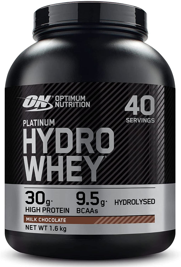Optimum Nutrition ON Hydro Whey, Hydrolysed Whey Protein Isolate with Essential Amino Acids, Glutamine and BCAA, Milk Chocolate, 40 Servings, 1.6 kg